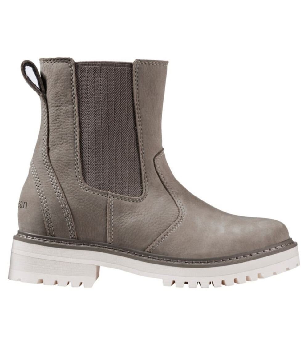 L.L. Bean Camden Hills Gray Leather Chelsea Boots Size 9.5M